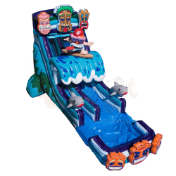 15Ft Tiki Tovi's Dual Lane Slide W/Pool