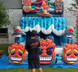 15Ft Tiki Tovi's Dual Lane Slide W/Pool