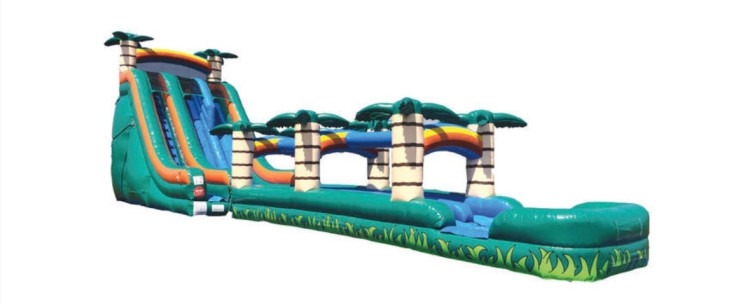 22 Ft Mega Dual lane Water slide W/Slip n Slide